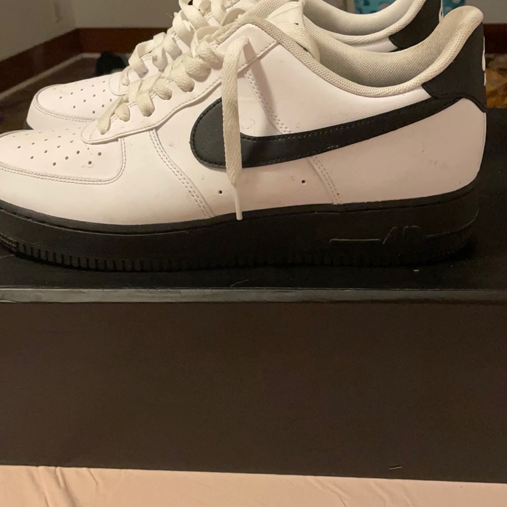 Black and white Air Force ones